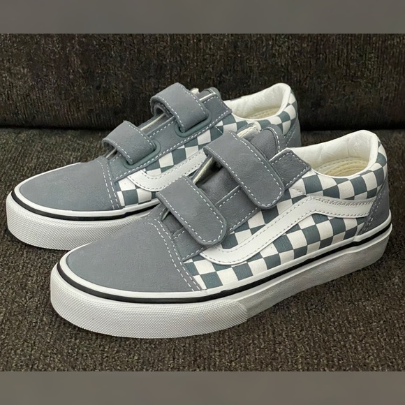 Vans Kids Old Skool V Shoes Gray & White Color Size-2.0 - Picture 5 of 13